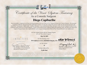 Multi Port Console Surgeon Training Certificate-1